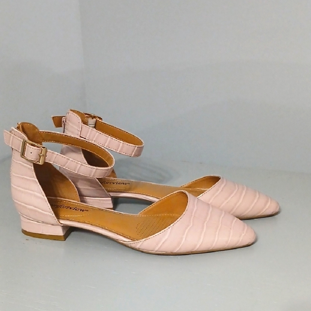 Elegant Pink Ankle Strap Women's Shoes, pre-loved excellent conditions sz 8